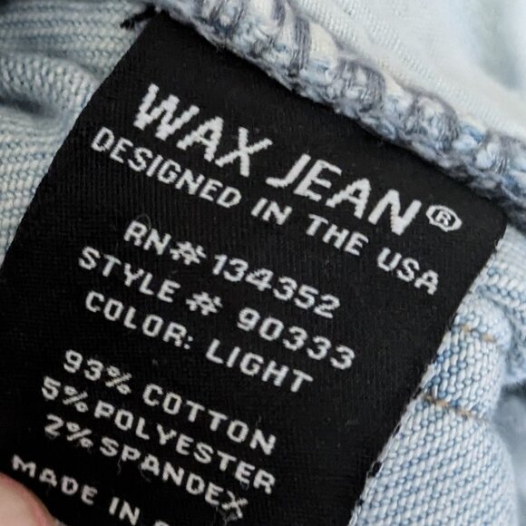 Wax Jeans Collection Light Wash Straight Wide leg Denim Jeans Size 29 Women - Picture 6 of 8